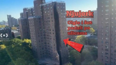 ZGRADA U NJUJORKU BUKVALNO - PUKLA: Čula se eksplozija, pa kiša cigala - neboder se delimično URUŠIO (VIDEO)