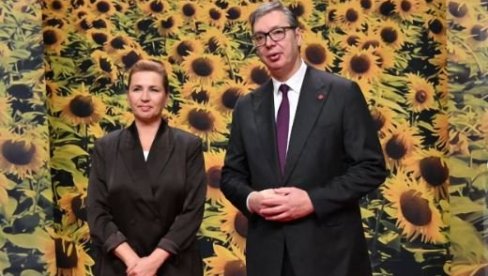 ZAHVALAN NA SRDAČNOM DOČEKU: Vučić sa predsednicom Vlade Kraljevine Danske