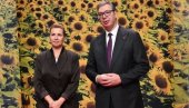 ZAHVALAN NA SRDAČNOM DOČEKU: Vučić sa predsednicom Vlade Kraljevine Danske