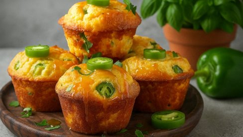 СЛАНИ МАФИНИ: Кукурузно пециво са паприком и медом СЛАНИ МАФИНИ: Кукурузно пециво са паприком и медом