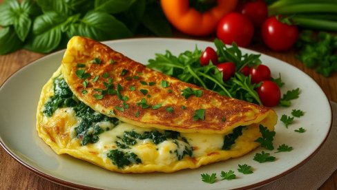 OMLET SA SPANAĆEM I SIROM: Zeleno jutro za zdrav početak dana