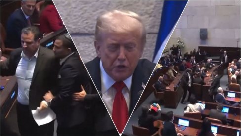 DRAMA U IZRAELSKOM PARLAMENTU: Levičar krenuo na Trampa, obezbeđenje hitno reagovalo (VIDEO)