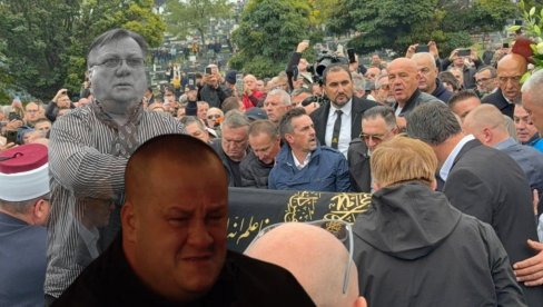 UŠAO U RAKU POSLE SPUŠTANJA KOVČEGA: Sin se oprostio od Halida Bešlića (FOTO)