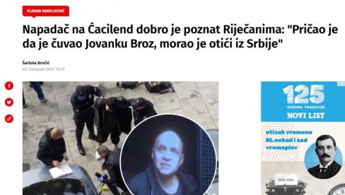 ŽALIO SE USTAŠAMA DA MU NIJE UGODNO U SRBIJI! Hrvatski mediji pišu - Dorćolski ubica dobro poznat Riječanima
