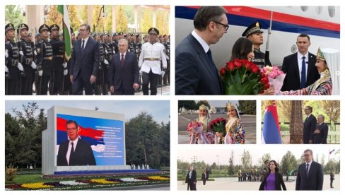 VUČIĆ SE OBRAĆA IZ UZBEKISTANA (VIDEO) VUČIĆ SE OBRAĆA IZ UZBEKISTANA (VIDEO)
