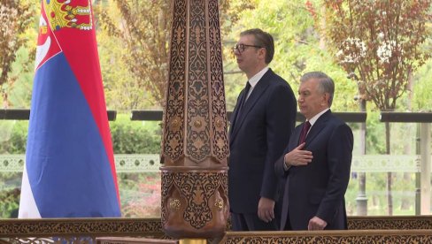 VUČIĆ I MIRZOJEV POTPISALI ZAJEDNIČKU DEKLARACIJU: Najavljeno potpisivanje i razmena 11 dokumenata o saradnji u različitim oblastima VUČIĆ I MIRZOJEV POTPISALI ZAJEDNIČKU DEKLARACIJU: Najavljeno potpisivanje i razmena 11 dokumenata o saradnji u različitim oblastima
