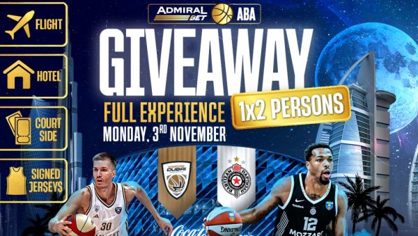 ЕМИРАТИ ЧЕКАЈУ НАЈВЕРНИЈЕ ФАНОВЕ: Освојите пут на меч Дубаи - Партизан