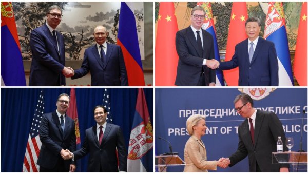 НИ РУСКИ, НИ АМЕРИЧКИ, ВЕЋ СРПСКИ ПРЕДСЕДНИК Док блокадери руше и маштају о изолацији, Вучић дипломатском офанзивом ради за грађане Србије НИ РУСКИ, НИ АМЕРИЧКИ, ВЕЋ СРПСКИ ПРЕДСЕДНИК Док блокадери руше и маштају о изолацији, Вучић дипломатском офанзивом ради за грађане Србије