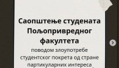 PLENUMAŠI SA POLJOPRIVREDNO FAKULTETA UDARILI NA SVE U OPOZICIJI: Posebno na Srđana Milivojevića i Savu Manojlovića PLENUMAŠI SA POLJOPRIVREDNO FAKULTETA UDARILI NA SVE U OPOZICIJI: Posebno na Srđana Milivojevića i Savu Manojlovića