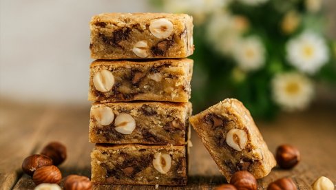 ZLATNE KOCKE SA LEŠNICIMA I ČOKOLADOM: Meki, mirisni i neodoljivo ukusni!