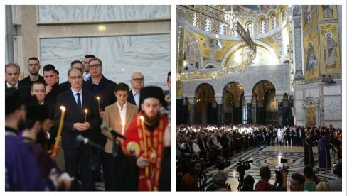 PARASTOS ZA NASTRADALE U NOVOM SADU U HRAMU SVETOG SAVE: Prisustvuje predsednik Srbije Aleksandar Vučić (FOTO/VIDEO)