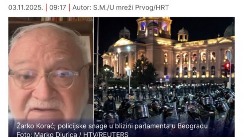 BRUKA I SRAMOTA: Ideolog bloakdera i plenumaša Žarko Korać potrčao u Zagreb da najavi građanski rat u Srbiji! (FOTO)