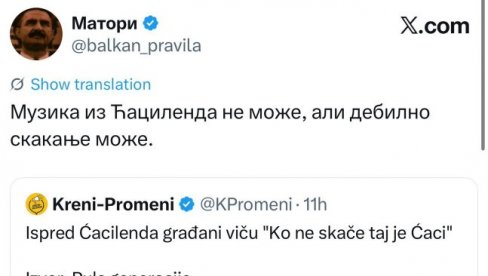 LAŽNA ŽALOST BLOKADERA! Godinu dana prave žurke, puštaju muziku, i drže koncerte u prisustvu Hrke (VIDEO)