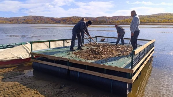 НА ВЛАСИНИ ПОСТАВЉЕН СПЛАВ ЗА ГНЕЖЂЕЊЕ ЧИГРИ: Пројекат Туристичке организације Сурдулица и Друштва за заштиту и проучавање птица