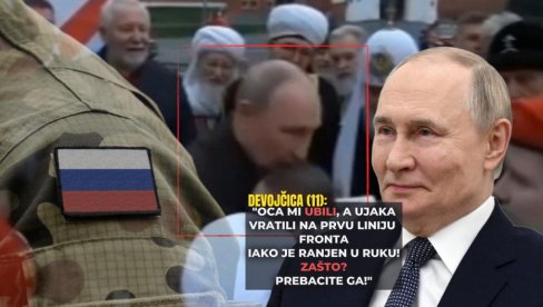 НЕЗГОДНО Девојчица пресрела Путина, он одговорио: Зашто? Оца ми убили, а ујака вратили на прву линију фронта иако је рањен!