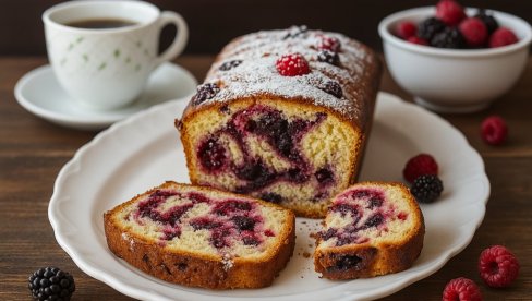 KOLAČ SA ŠUMSKIM VOĆEM: Savršen uz šolju čaja ili kafe, za mirnu nedelju kod kuće!