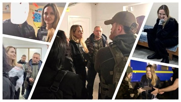 БИЛА САМ У ЗАШТИТНОЈ ОПРЕМИ, ПРЕТЊА ДРОНА БИЛА ЈЕ СТАЛНА И ОПИПЉИВА Џолијева поделила трауматичне утиске са прве линије фронта у Украјини