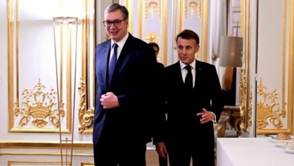 ВУЧИЋ СА МАКРОНОМ: Захвалан сам на разумевању које Француска показује према Србији и на подршци коју пружа нашем европском путу