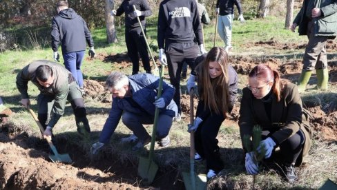 MINISTARKA SARA PAVKOV U VRANJU: Na Aleksandrovačkom jezeru biće zasađeno 3.500 sadnica crnog bora