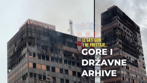 ГОРИ 13 САТИ - И НЕ ПРЕСТАЈЕ: Пожар још пустоши Загреб - државне архиве у пламену! Власти издале хитно упозорење (ВИДЕО)