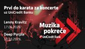 UniCredit Banka vam omogućava pristup ekskluzivnoj pretprodaji ulaznica za koncerte Deep Purple i Lenny-ja Kravitz-a