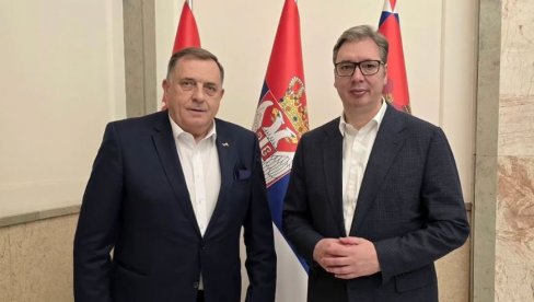 VUČIĆ SE SASTAO SA DODIKOM: Danas u predsedništvu Srbije mnogo važnih razgovora o brojnim pitanjima