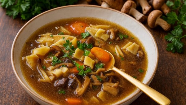 ЧОРБА ОД ПЕЧУРАКА СА РЕЗАНЦИМА: Мирисна чорба пуна домаћег шмека