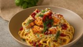KREMASTI ŠPAGETI SA PILETINOM I SUŠENIM PARADAJZOM: Recept za kremastu testeninu