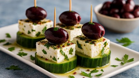 RAŽNJIĆI SA FETOM I KRASTAVCEM: Svežina Mediterana u jednom zalogaju