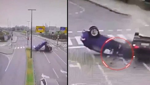 ŠOK U SLOVENIJI: Jeziva saobraćajka, a vozač je onda ISTRČAO iz kola i pobegao (VIDEO)