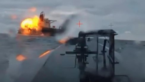 ДИРЕКТАН ПОГОДАК У ФЛОТУ ИЗ СЕНКЕ Украјинске снаге онеспособиле руски брод вредан 30 милиона долара (ВИДЕО)