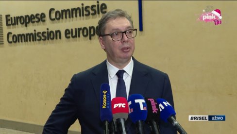 ОБРАЋАЊЕ ВУЧИЋА ИЗ БРИСЕЛА: Два сата је трајао разговор, на позив Урсуле, присуствовао је и Кошта