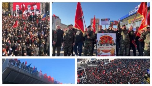 SA BINE PSOVALI SRBIMA MAJKU: Još jedan pir terorista Šiptara u Skoplju - Okupirali centar (FOTO)