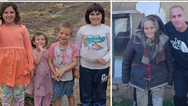 МАЛЕНИ ЈОВАНОВИЋИ ДОБИЛИ НОВИ ДОМ: Четворо браће и сестара из села Боћани, који живе са баком и деком, усрећио хуманитарац Марко Николић