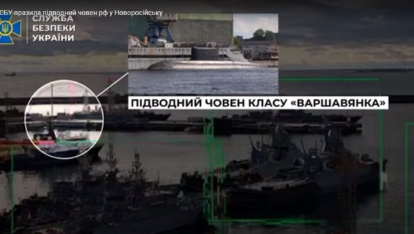 ВЕЛИКИ УДАР ЗА РУСКУ МОРНАРИЦУ Укринформ: Украјински дронови уништили руску подморницу Варшавјанка (ВИДЕО)