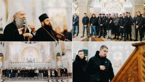 ПАТРИЈАРХ ПОРФИРИЈЕ БЛАГОСЛОВИО УЧЕНИКЕ ТЕХНИЧКЕ ШКОЛЕ НИКОЛА ТЕСЛА ИЗ ВУКОВАРА: Ђаци у посети Србији (ФОТО)