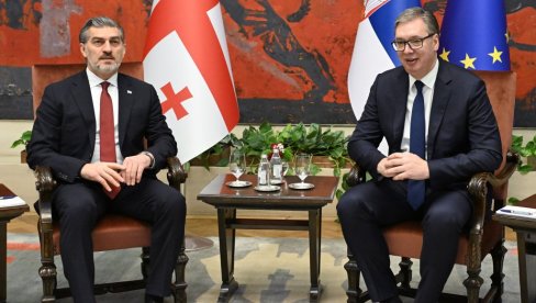 KAVELAŠVILI U BEOGRADU: U Palati Srbija u toku sastanak delegacija Srbije i Gruzije (VIDEO)