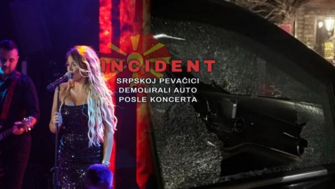 ŠOK POSLE KONCERTA Srpskoj pevačici UNIŠTILI auto u Makedoniji: Sačekalo me je ovo... (FOTO)