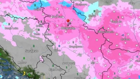 (RADARSKI SNIMCI) BEOGRAD NA UDAR VREMENSKIH NEPOGODA: Pogledajte kako će se hladne mase stapati u jednu i gde će padati 48 sati (FOTO)