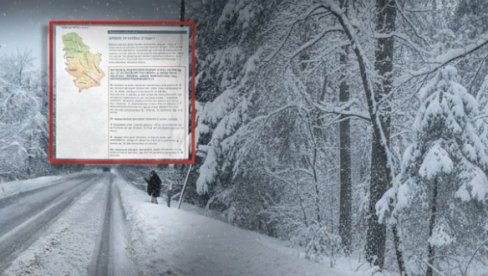 СРБИЈА НА УДАРУ СНЕГА Хитно се огласио РХМЗ: Ови делови земље ће највише бити погођени (ФОТО)