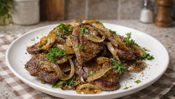 ПИЛЕЋА ЏИГЕРИЦА СА ЦРНИМ ЛУКОМ: Скромно, а пуно укуса