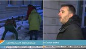 ČIŠĆENJE SNEGA: Blam manekena Save Manojlovića i njgovih lažnih studenata (VIDEO)