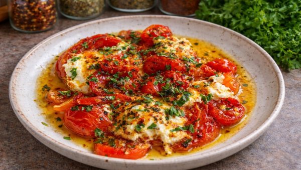 ПАРАДАЈЗ СА СВЕЖИМ СИРОМ, СПАНАЋЕМ И ФЕТОМ: Медитеранско лагано јело