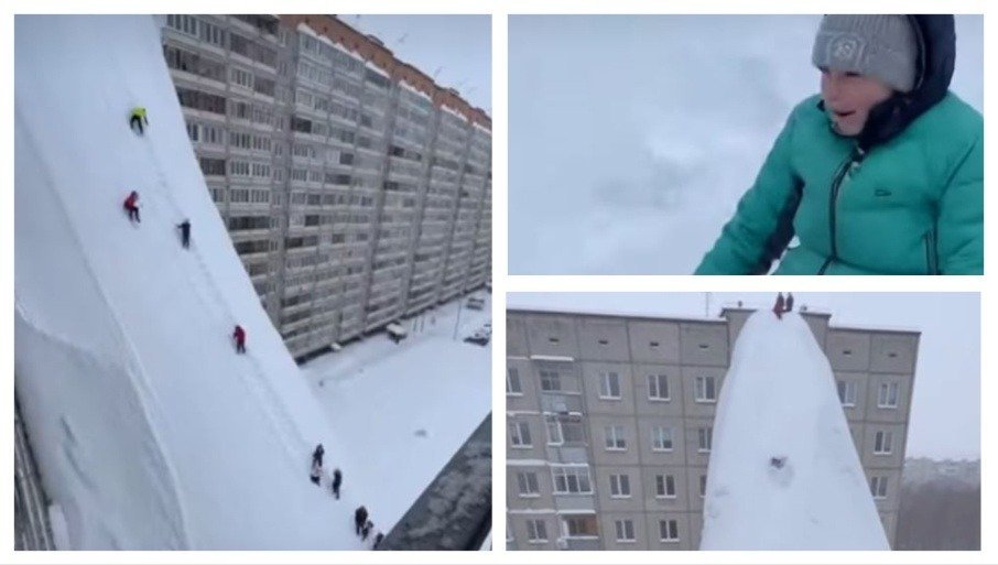 НЕВЕРОВАТНИ СНИМЦИ НА МРЕЖАМА: Деца на Камчатки санкају се са врхова зградa! (ВИДЕО)