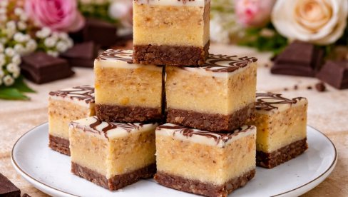 TROBOJNE KOCKE SA ORASIMA, BADEMOM I LEŠNIKOM: Bogat, svečan i izuzetno ukusan kolač