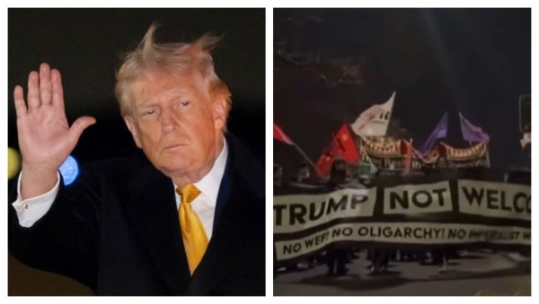ТРАМПЕ, НИСИ ДОБРОДОШАО Насилни протести уочи доласка председника САД у Давос (ВИДЕО)
