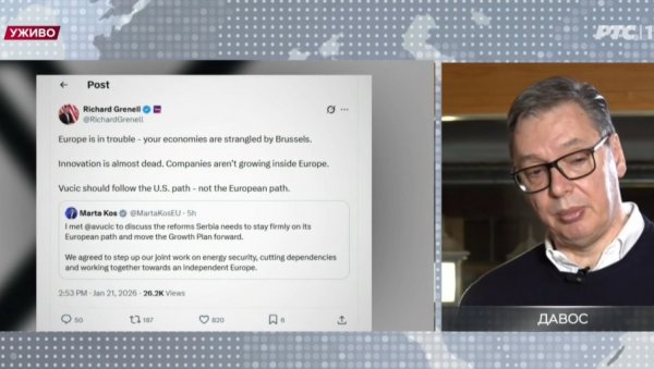 ВУЧИЋ О АМЕРИЧКОМ И ЕВРОПСКОМ ПУТУ: Гренел је озбиљан и одговоран човек