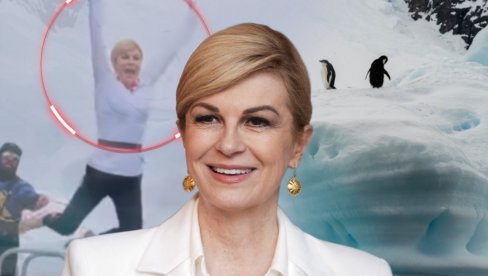 KOLINDA SKOČILA U LEDENO MORE: Vidi se da iz aviona da je AI - mnogi ne veruju njenom snimku sa Antartika (VIDEO)