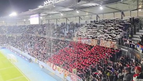 KAKVA PODRŠKA: Sjajna koreografija navijača Zvezde (VIDEO)