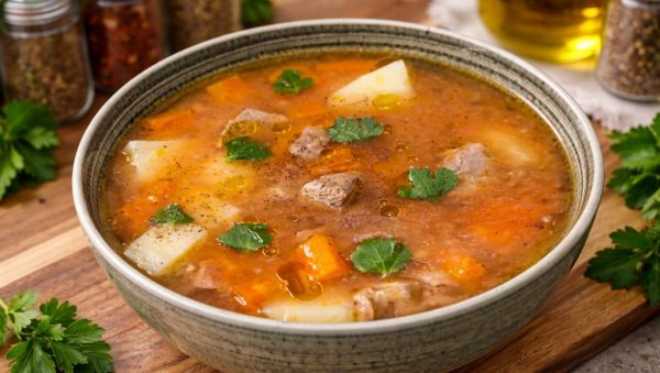 ГРЧКА ГОВЕЂА ЧОРБА:Топлина и снага у свакој кашичици